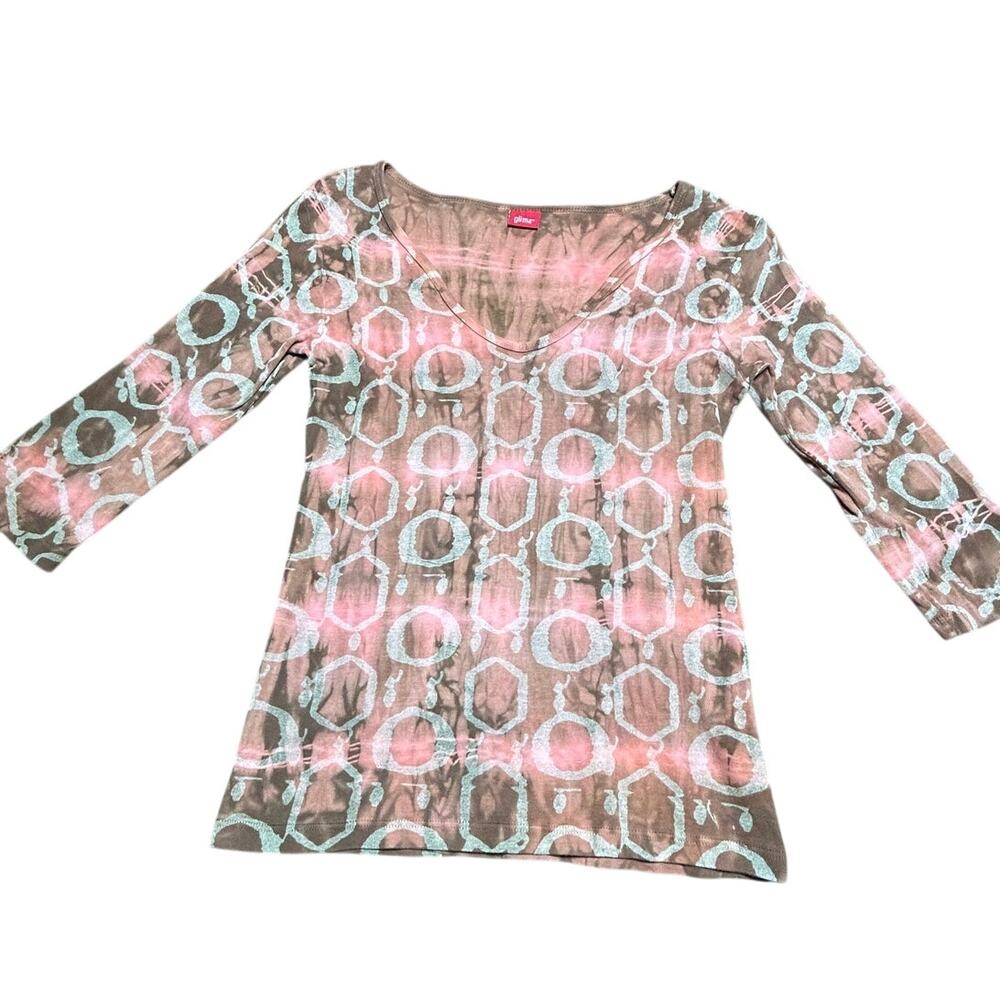 Glima Quarter sleeve scoop neck shirt